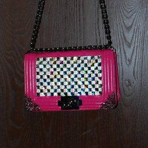 NWOT Hot Pink Bling Purse